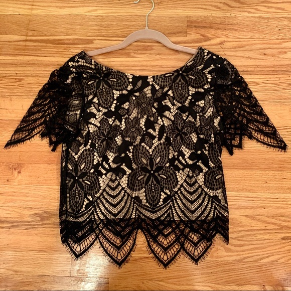 NWOT Express All Over Lace Tee, size S. - Picture 3 of 6